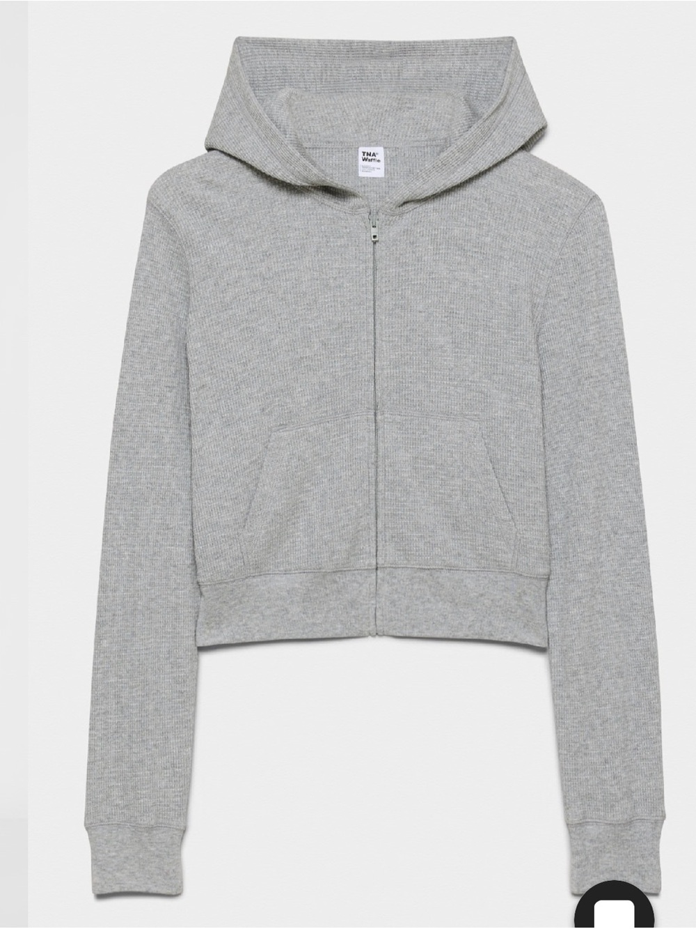 **BRAND NEW** Aritzia TNA Thermal Zip Heather Light Cool Grey XS